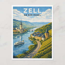 Zell Germany Vintage Travel Art ポストカード