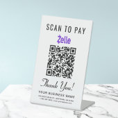 Zelle QRコードスキャン支払い 台座サイン
