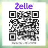 Zelle QRコード支払いスキャンを支払う白 ウィンドウサイン (シート3)