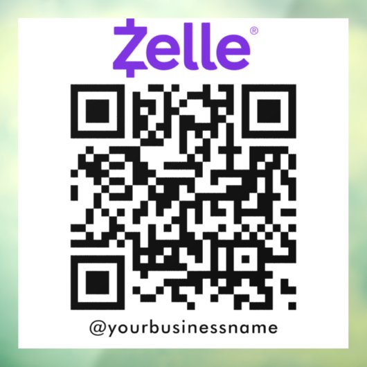 Zelle QRコード支払いスキャンを支払う白 ウィンドウサイン (シート3)