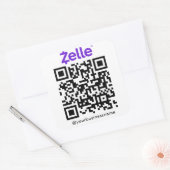 Zelle QRコード支払いスキャンを支払う白 スクエアシール (封筒)