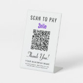 Zelle QRコード スキャンして支払う 台座サイン (正面)