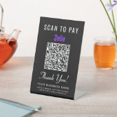 Zelle QRコード ブラック スキャンして支払う 台座サイン (インサイチュ)