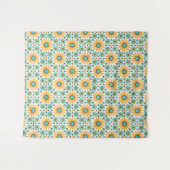 Zellige Radiance:アンダルシカラフルアン図形 タペストリー (正面(横))