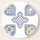 Zellijモロッコサンドストーンコースター – ジオメエレガントット コースター (正面)