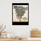 Zemljovid Slovenske dezele in pokrajin ポスター (キッチン)