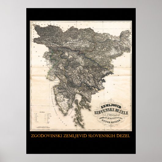 Zemljovid Slovenske dezele in pokrajin ポスター (正面)