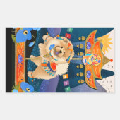 ZENカーニバルチョウ長方形シール 長方形シール (正面)