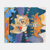 ZENカーニバルチョウ – フリースブランケット3サイズ フリースブランケット (正面(横))