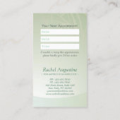 ZENストーンバンブースパマッサージセラピストアポイントメント 予約カード (裏面)