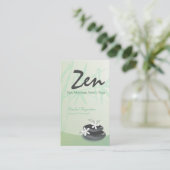 ZENストーンバンブースパマッサージセラピストアポイントメント 予約カード (スタンド正面)