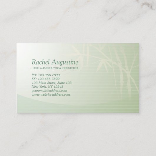 ZENストーンバンブーマッサージセラピーサロンスパロイヤリティ ロイヤリティカード (裏面)