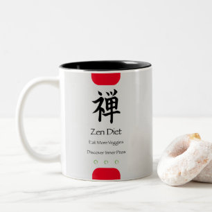 Zenダイエット食べモアベギスグレーBG ツートーンマグカップ