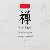Zenダイエット食べMore Veggies垂直 ポストカード (正面)