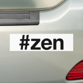 ZENハッシュタグ バンパーステッカー (車上)