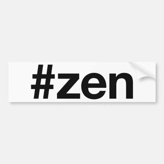 ZENハッシュタグ バンパーステッカー (正面)