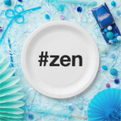 ZENハッシュタグ ペーパープレート (パーティー)