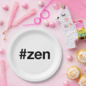 ZENハッシュタグ ペーパープレート (パーティー)