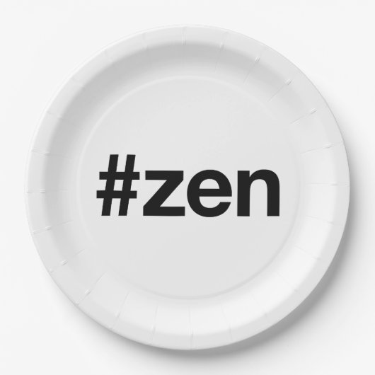 ZENハッシュタグ ペーパープレート (正面)