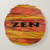 Zenブラックワイヤラウンドポリ装飾用クッション ラウンドクッション (正面)