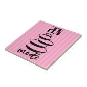 Zenモード引用文バランスロックピンクストライプ色 タイル (側面)