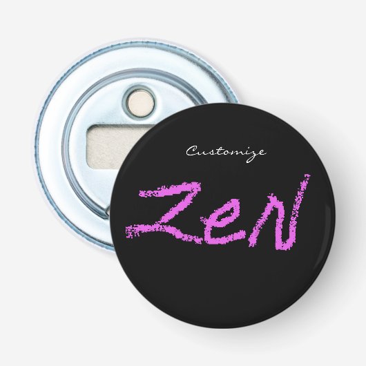 zen書道サンダー_コーブピンク/ブラック 栓抜き (正面)