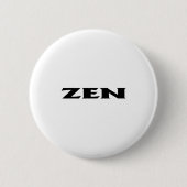 Zen白黒標準ラウンドボタン 缶バッジ (正面)