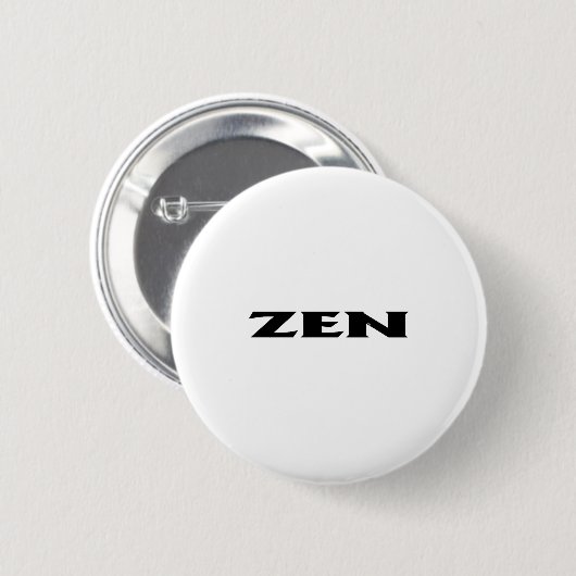 Zen白黒標準ラウンドボタン 缶バッジ (正面&裏面)