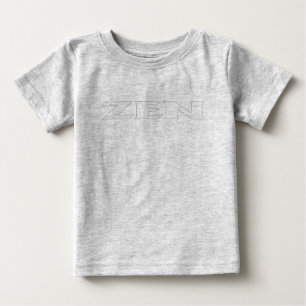 Zen薄いベビーグレーTシャツ ベビーTシャツ