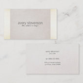 Zen金ゴールドグローミニマリストリネンテクスチャルック1 名刺 (正面/裏面)