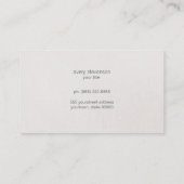 Zen金ゴールドグローミニマリストリネンテクスチャルック1 名刺 (裏面)