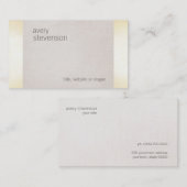 Zen金ゴールドグローミニマリストリネンテクスチャルック 名刺 (正面/裏面)