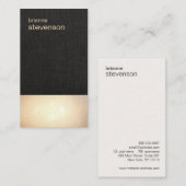 Zen金ゴールドグローミニマルフェイクリストリネン名刺 名刺 (正面/裏面)