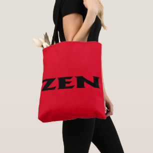 Zen黒の赤いショルダートバッグ トートバッグ