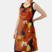 Zen-インスパイアフローラデザインと抽象芸術デイジー エプロン (インサイチュ)