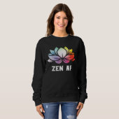 Zen AF Tie Dye Lotus Flower Yoga Zen Meditation Na スウェットシャツ (正面フル)