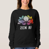 Zen AF Tie Dye Lotus Flower Yoga Zen Meditation Na スウェットシャツ (正面)