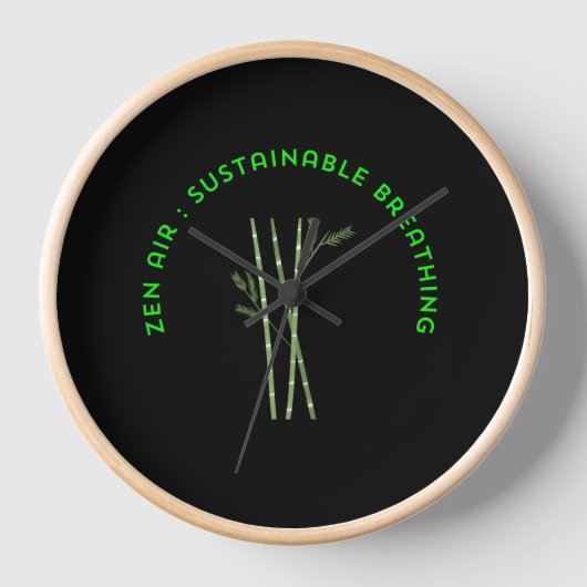 Zen Air: Sustainable Breathing 壁時計 (正面)
