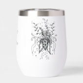 Zen Art: Blüte gezeichnet - Trinkflasche (背面)