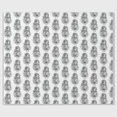 Zen Art: Florales Motiv - Rolle  ラッピングペーパー (フラット)