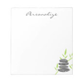 zen art pebble stackingパーソナライズされたのメモ帳 ノートパッド (正面)