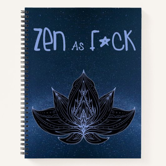 ZEN AS F*CK ヨガノートブック ノートブック (正面)
