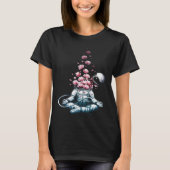 Zen Astronaut Meditating In Space Yoga Namaste Ros Tシャツ (正面)
