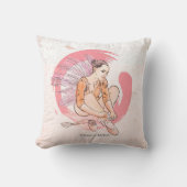 Zen Ballet Flow – Minimalist Dancer Pillow クッション (正面)