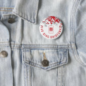 Zen Bamboo 葉モダン中国の結婚の名前タグ 缶バッジ (インサイチュ)