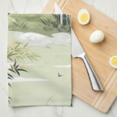 Zen Bamboo Forest Botanical Pattern (1) キッチンタオル (四つ折り)