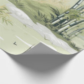 Zen Bamboo Forest Botanical Pattern (1) ラッピングペーパー (角)