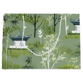 Zen Bamboo Forest Botanical Pattern (2) ラージペーパーバッグ (正面)