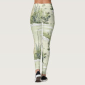 Zen Bamboo Forest Botanical Pattern (2) レギンス (裏面)