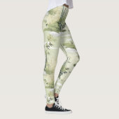 Zen Bamboo Forest Botanical Pattern (2) レギンス (右)